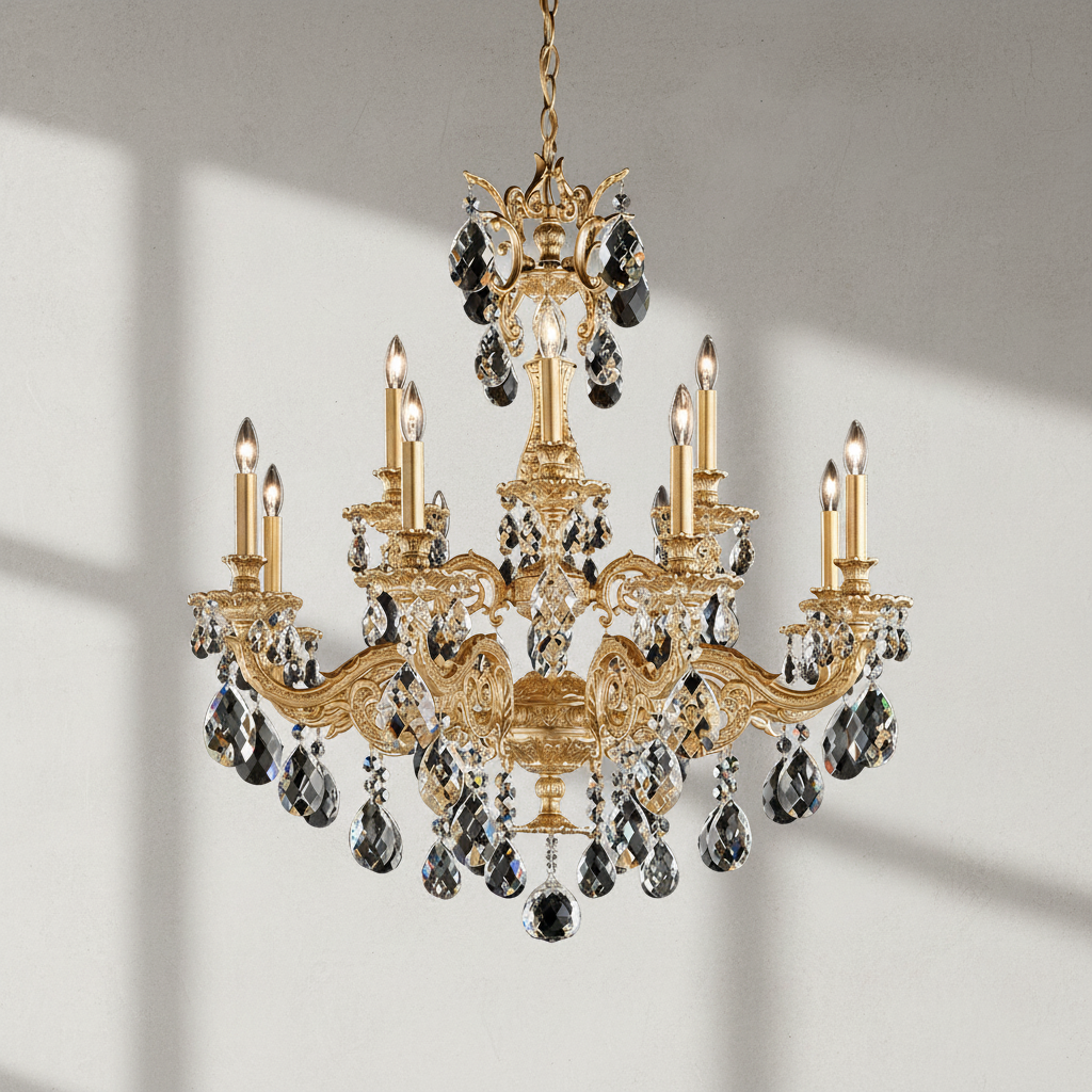 Luster Gaze Regal Radiance 12-Light Chandelier - Background Shot