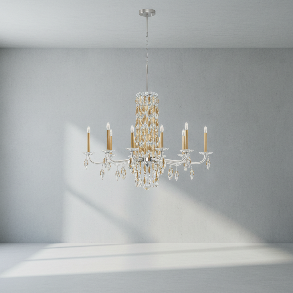 Luster Gaze Grand Lumina 10-Light Chandelier 40" - Background Shot