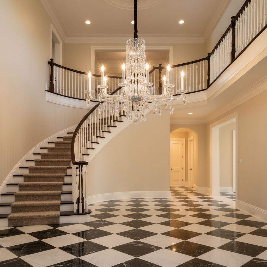 Luster Gaze Grand Lumina 10-Light Chandelier 40" - grand American estate foyer
