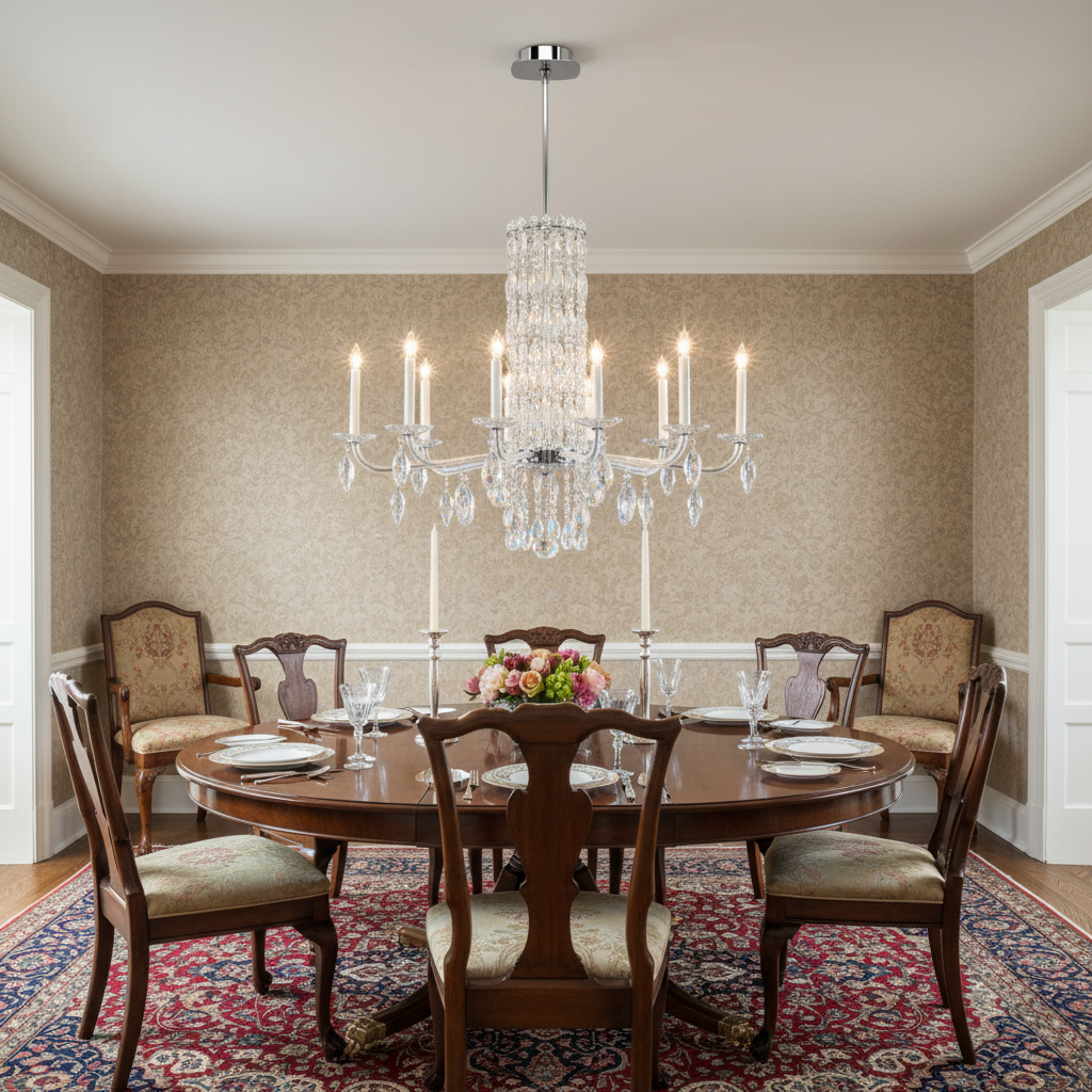 Luster Gaze Grand Lumina 10-Light Chandelier 40" - formal American dining room