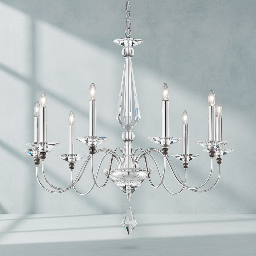 Luster Gaze Stalactite Bloom Crystal Chandelier - Background Shot