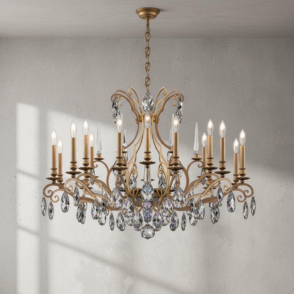Luster Gaze Grandeur Bloom Chandelier 40" - Background Shot