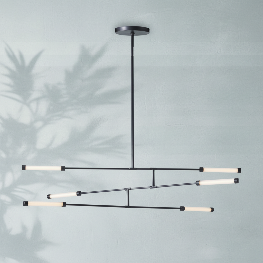 Luster Gaze Radiant Horizon Integrated LED Linear Chandelier - Background Shot