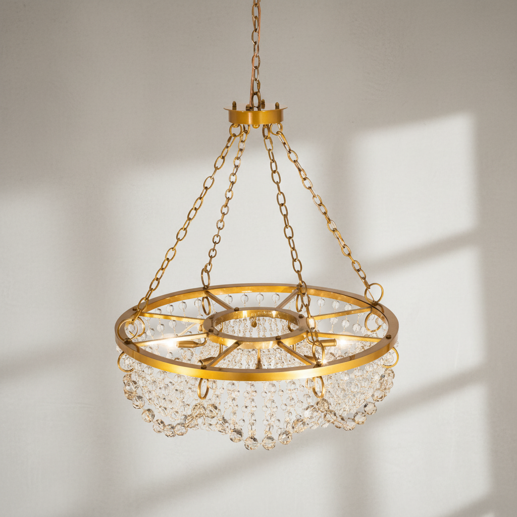 Luster Gaze Radiant Cascade Round Chandelier - Background Shot