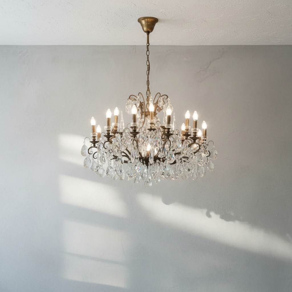 Luster Gaze Obsidian Bloom Round Chandelier - Background Shot