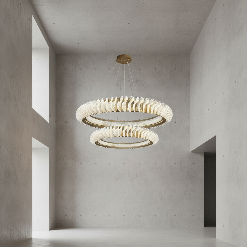Luster Gaze Grand Luminous Ring Chandelier - Background Shot