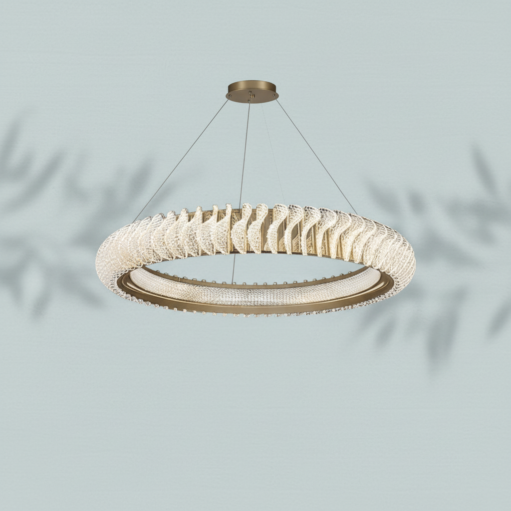 Luster Gaze Grand Luminous Ring Chandelier - Background Shot