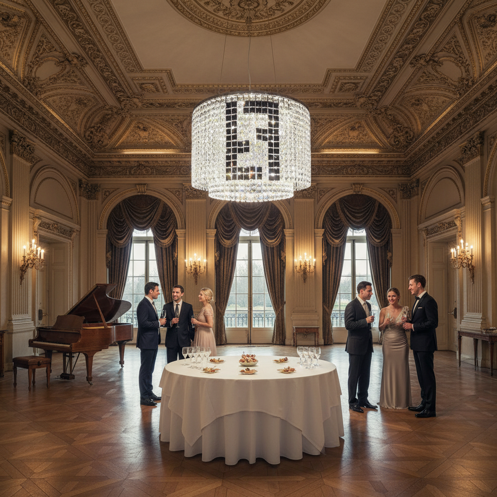 Luster Gaze Radiant Aura Modern Crystal Chandelier - American ballroom or formal entertaining space