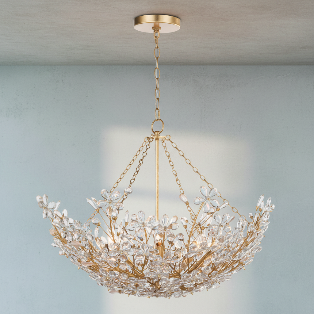 Luster Gaze Radiant Aura 6-Light Round Chandelier - Background Shot