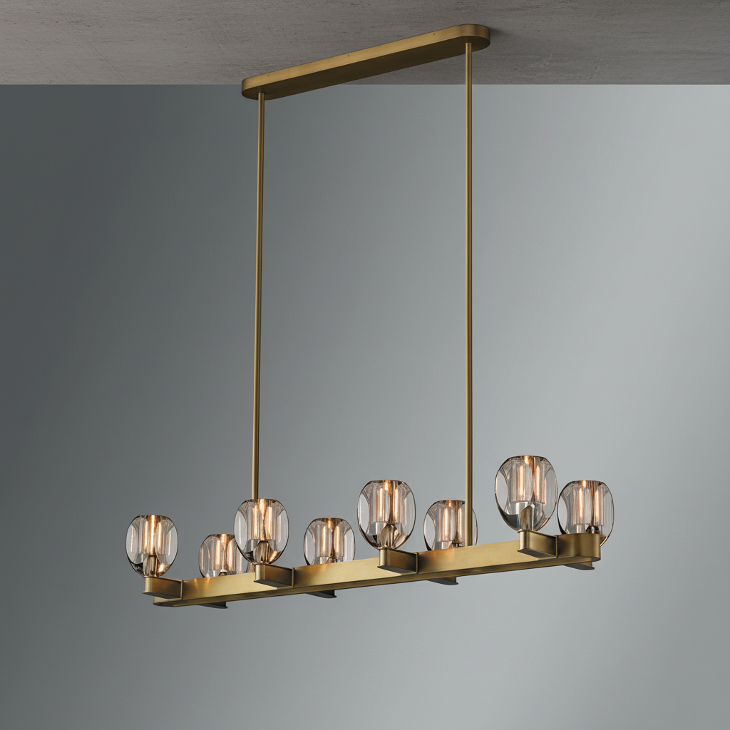 Luster Gaze Radiant Linear 8-Light Chandelier - Background Shot