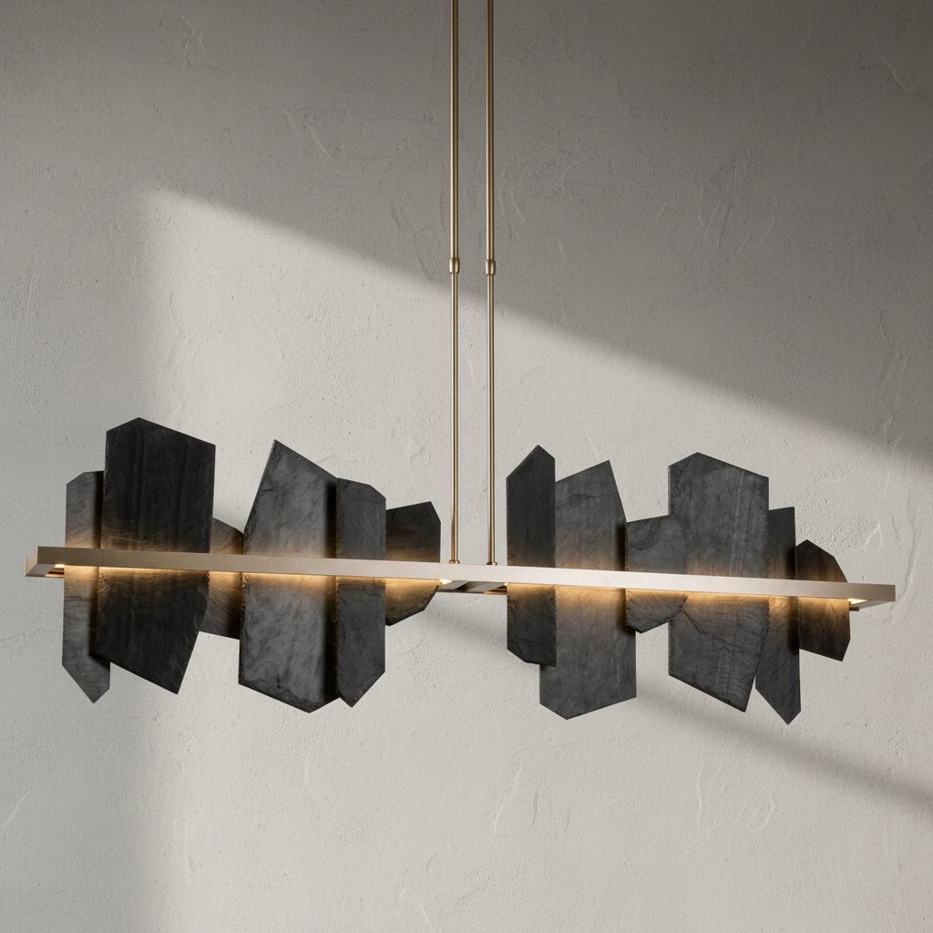 Luster Gaze Aetheria Grand Linear Chandelier - Background Shot