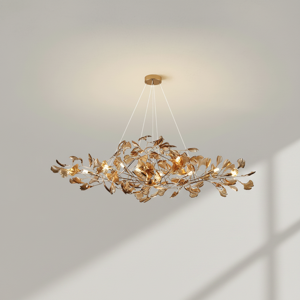 Luster Gaze Veridian Bloom Linear Chandelier - Background Shot