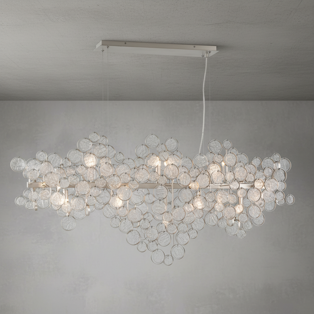 Luster Gaze Radiant Bloom Linear Chandelier - Background Shot