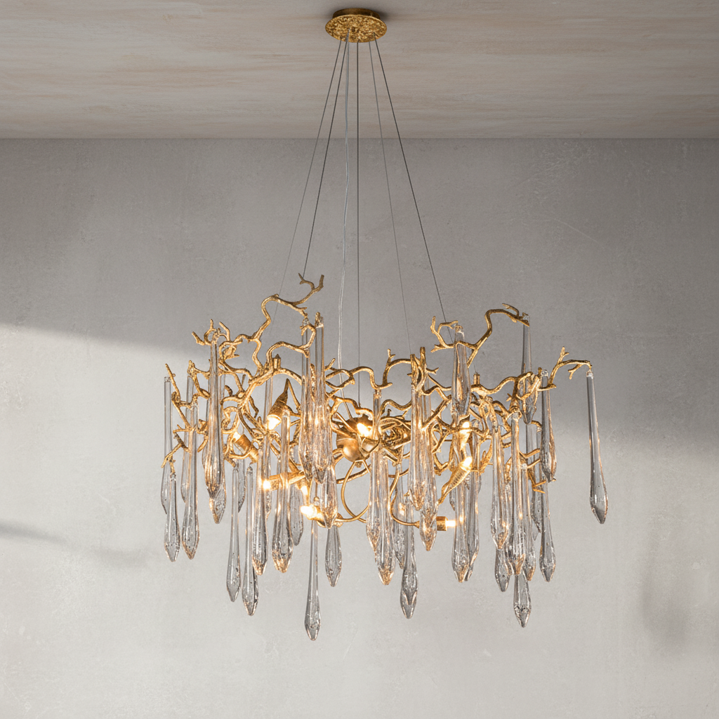 Luster Gaze Radiant Bloom Crystal Branch Chandelier - Background Shot