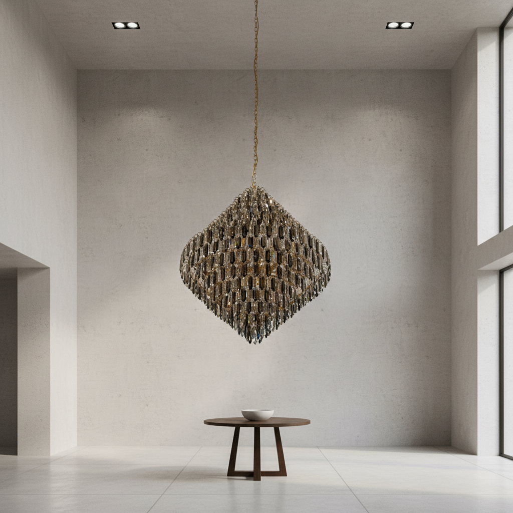 Luster Gaze Grand Radiance K9 Crystal Chandelier - Background Shot