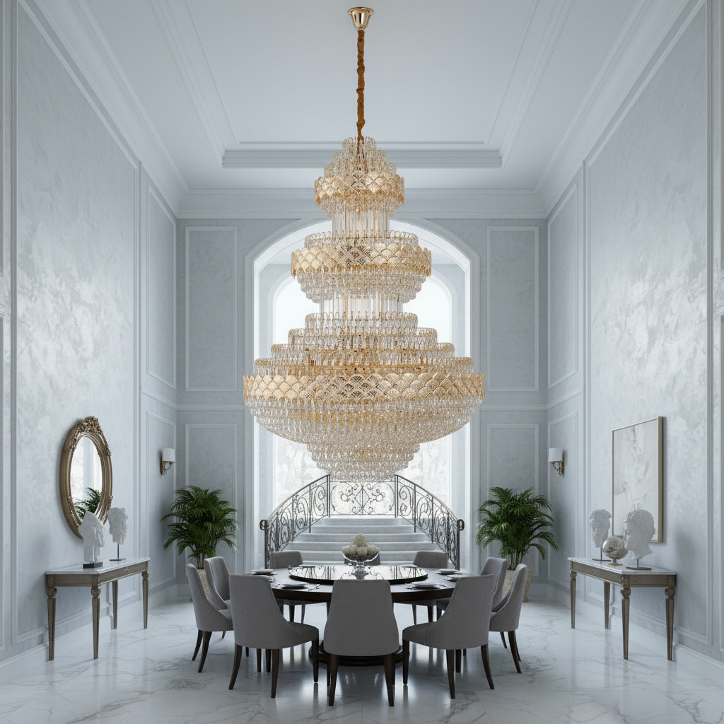 Luster Gaze Majestic Empire Multi-Tier Crystal Chandelier - Background Shot