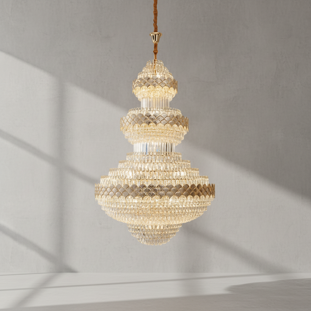 Luster Gaze Majestic Empire Multi-Tier Crystal Chandelier - Background Shot