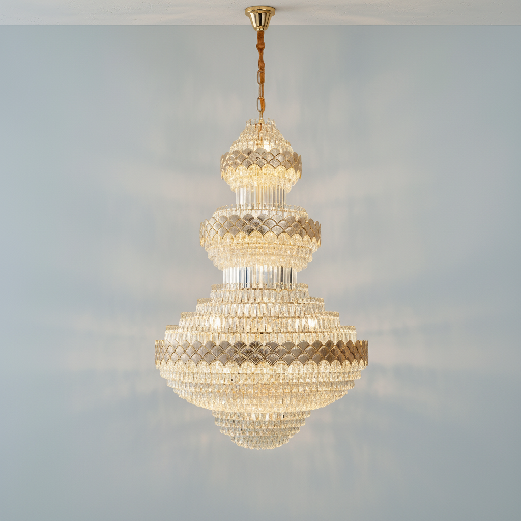Luster Gaze Majestic Empire Multi-Tier Crystal Chandelier - Background Shot