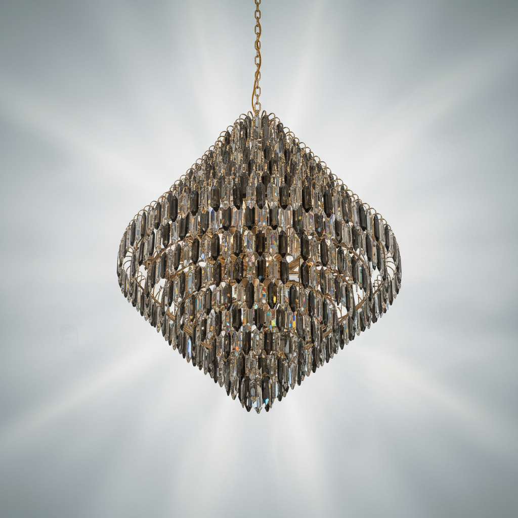 Luster Gaze Extra Large Foyer Decorative Crystal Lighting Fixture Living Room Crystal Chandelier For Entryway Staircase - Studio Shot