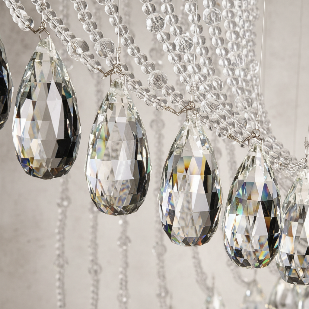 Luster Gaze Radiant Cascade Round LED Chandelier - Background Shot