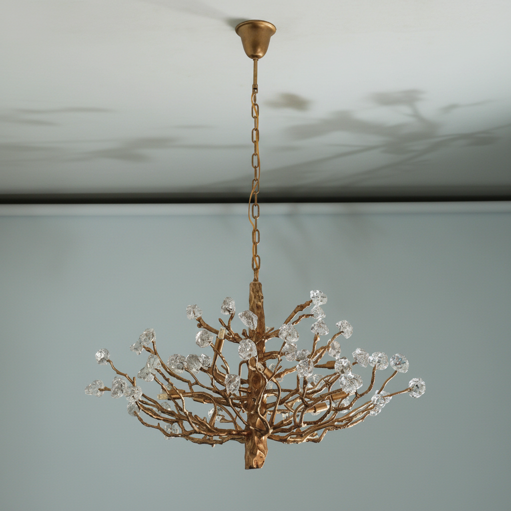 Luster Gaze Gemstone Branch Chandelier with Artistic Design for Bedroom or Living Room - Studio Shot