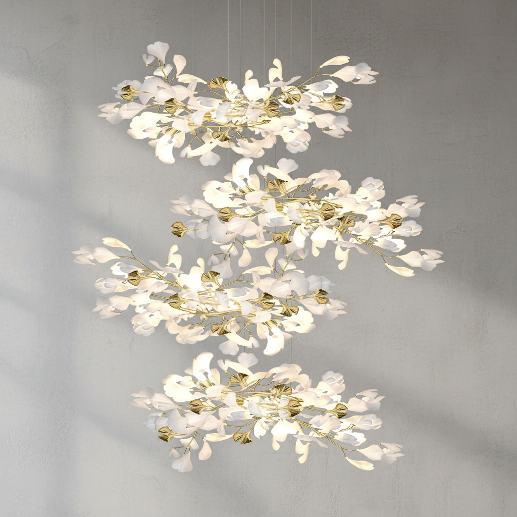 Luster Gaze Verdant Canopy Cascading Chandelier - Background Shot