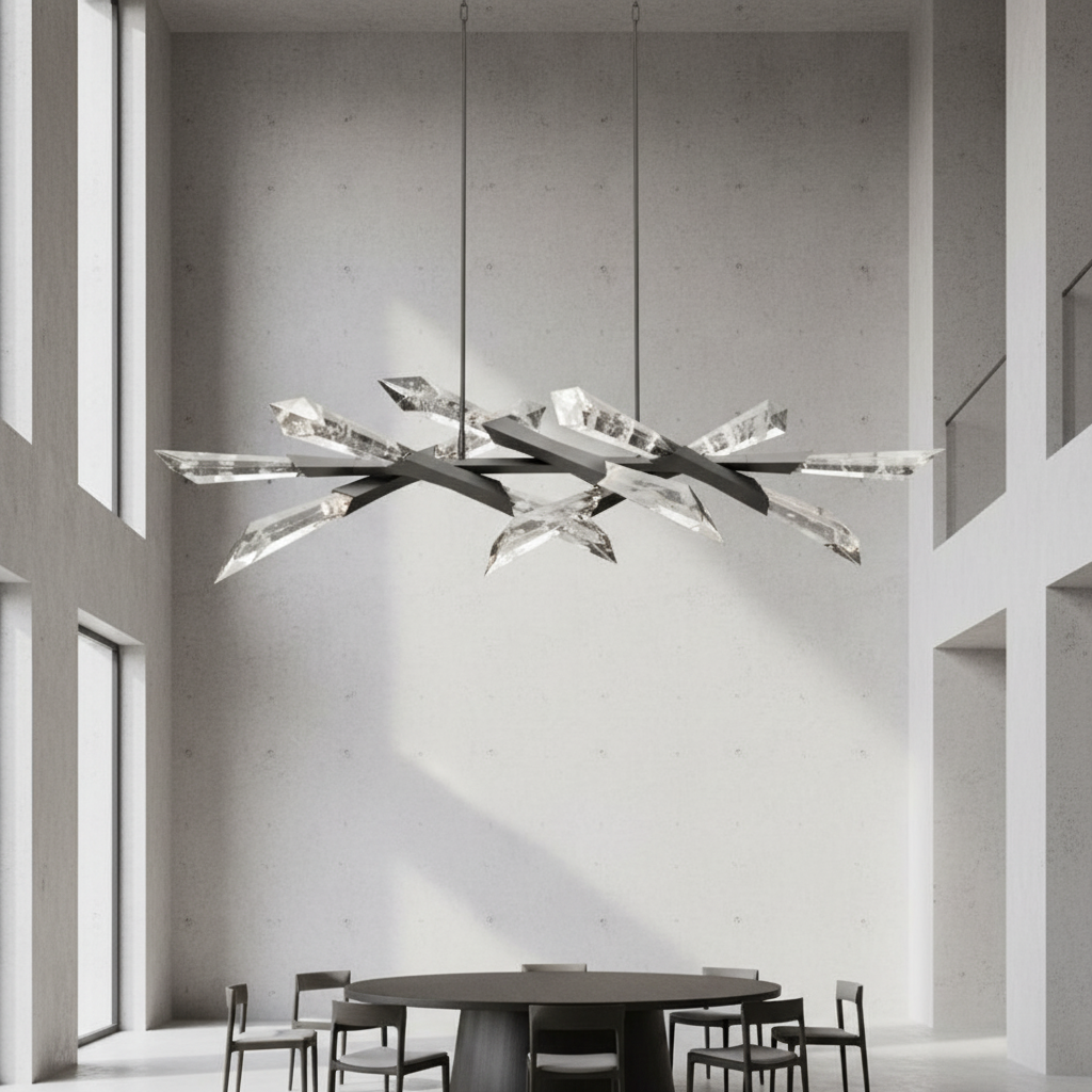 Luster Gaze Aura Grandeur Linear Chandelier - Background Shot