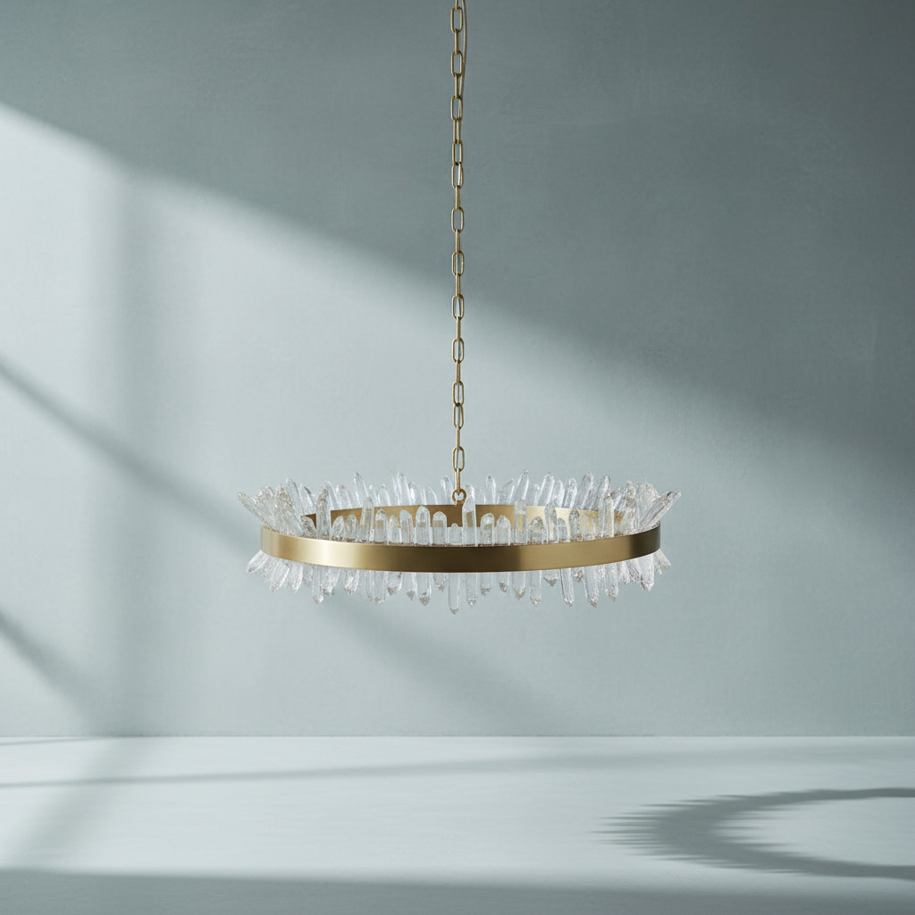 Luster Gaze Radiant Cascade Ring Chandelier - Background Shot