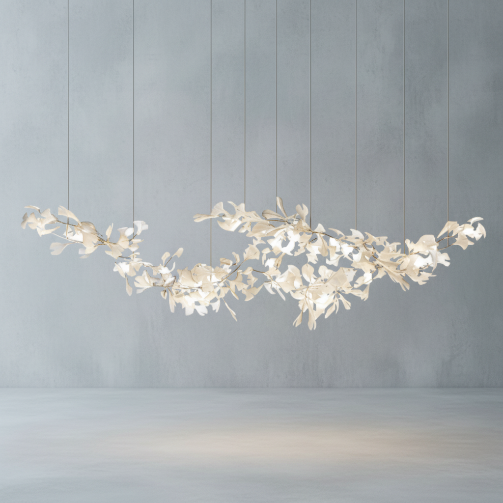 Luster Gaze Porcelain Bloom Branch Chandelier - Background Shot