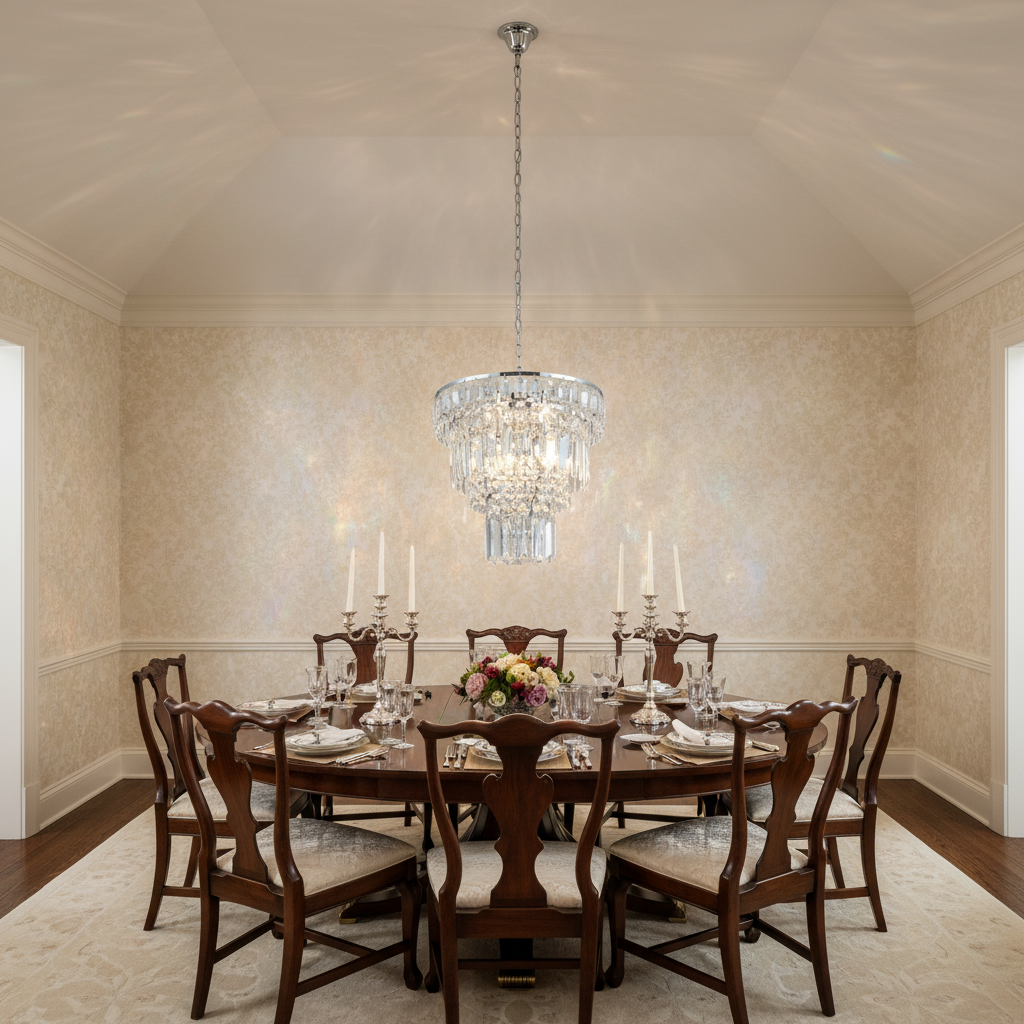 Luster Gaze Majestic Radiance Round Extra Large Chandelier - formal American dining room