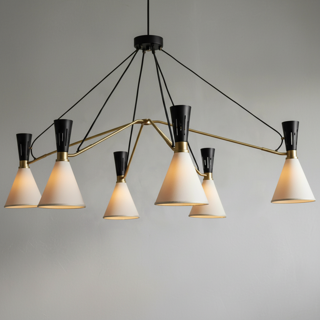 Luster Gaze Aura Grandeur 6-Light Linear Chandelier - Background Shot