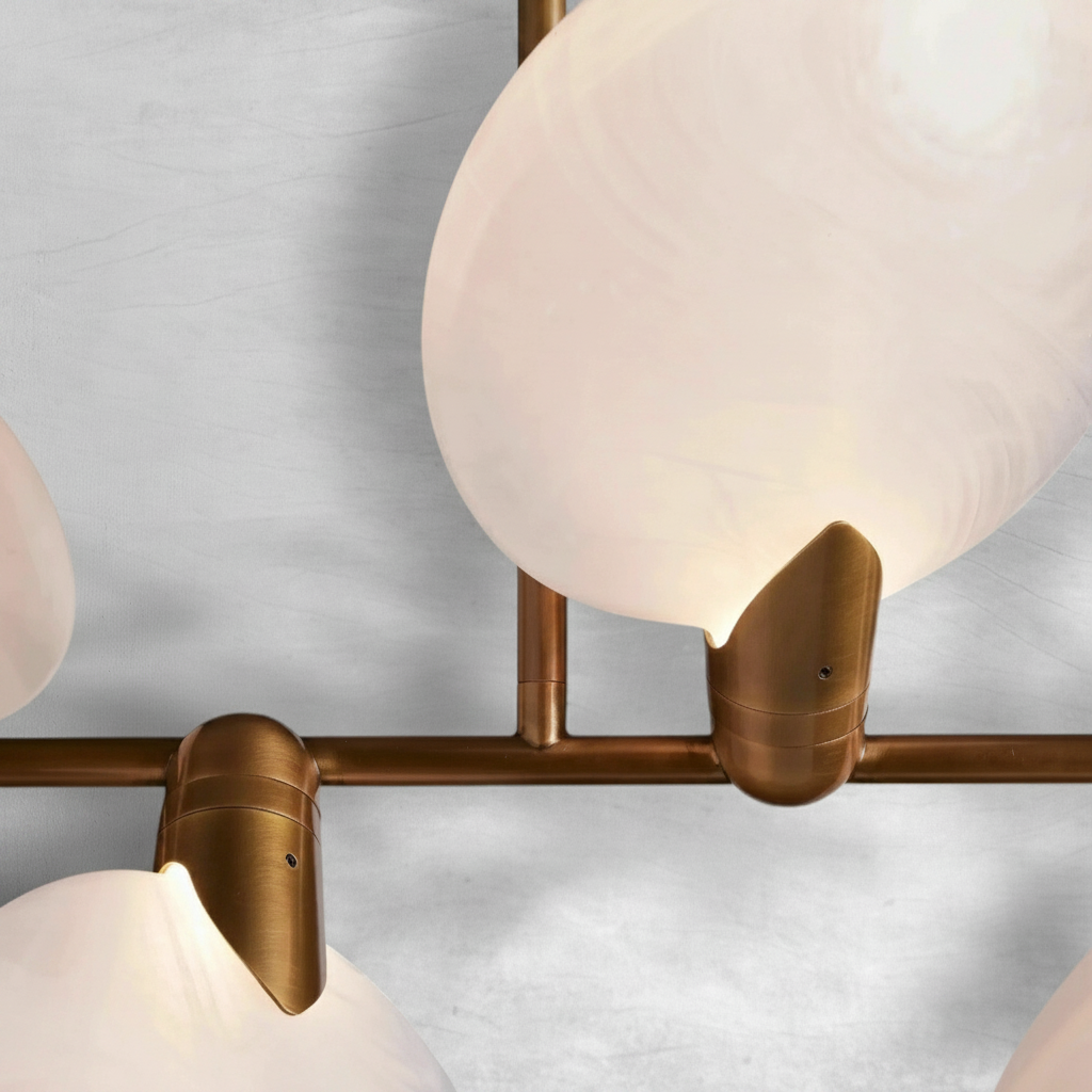 Luster Gaze Petal Cascade Linear Chandelier - Background Shot
