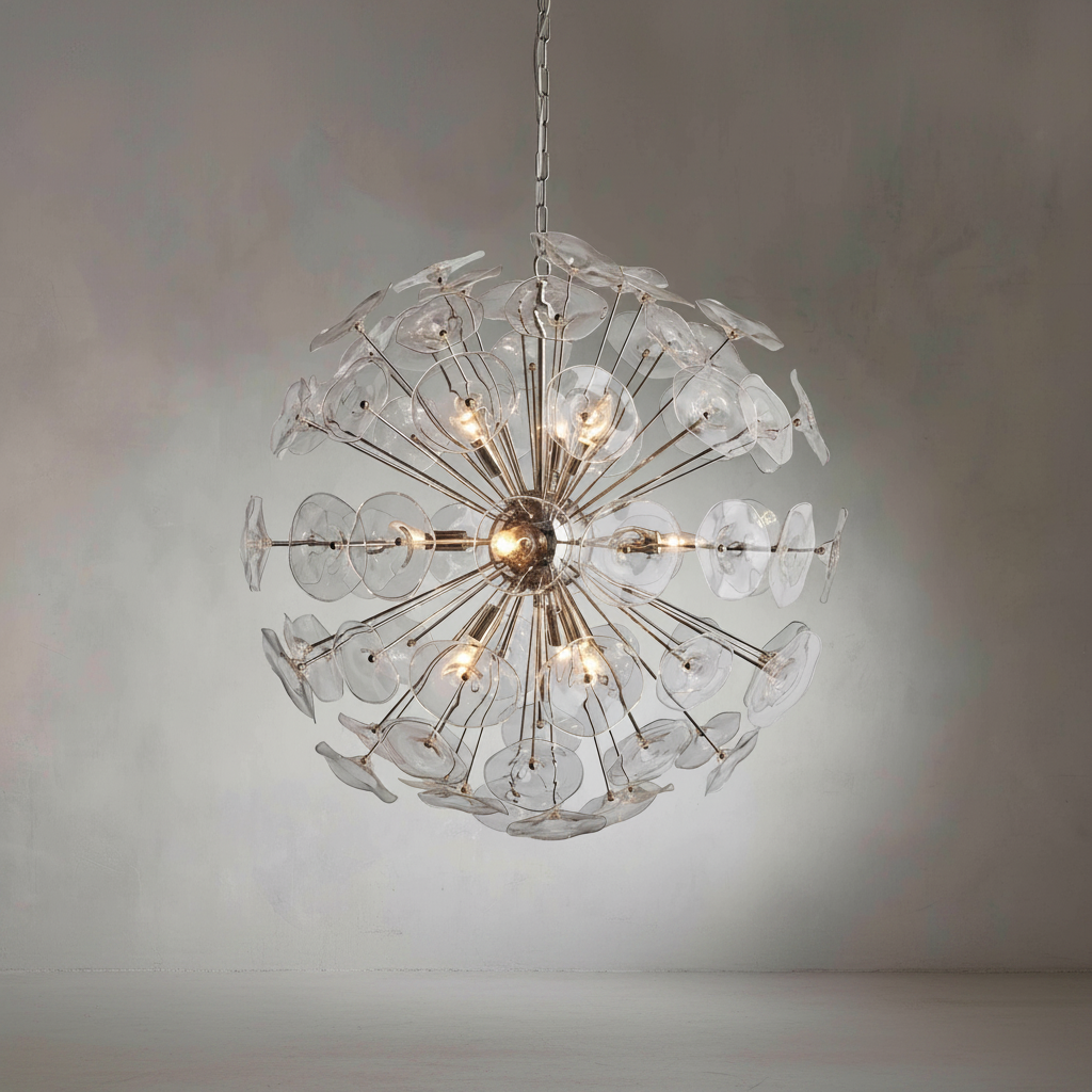 Luster Gaze Bloom Radiance Round Chandelier - Background Shot