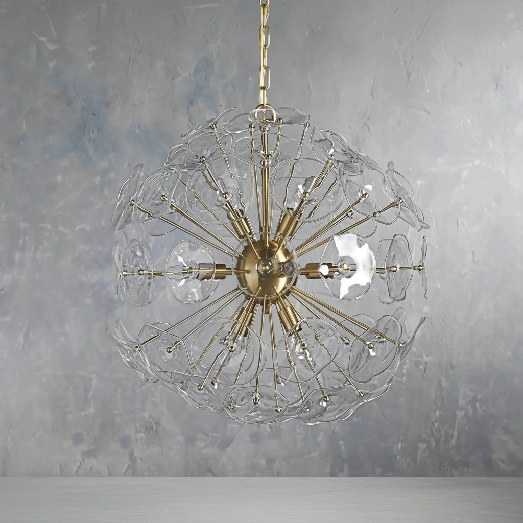 Luster Gaze Bloom Radiance Round Chandelier - Background Shot