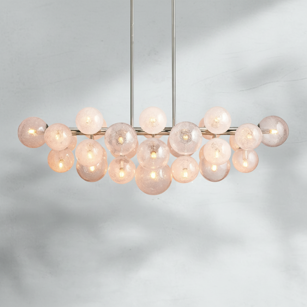 Luster Gaze Radiant Orb Linear Chandelier - Background Shot