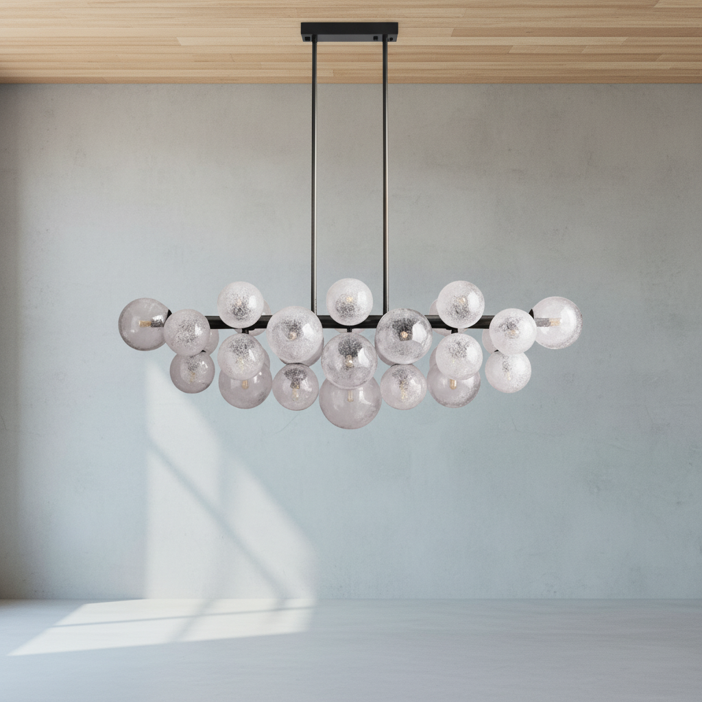 Luster Gaze Radiant Orb Linear Chandelier - Background Shot