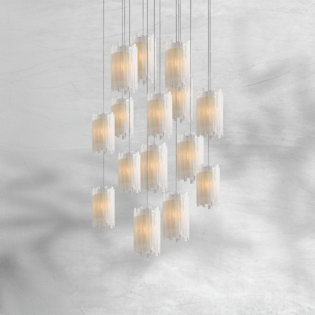 Luster Gaze Celestial Cascade Round Chandelier - Background Shot