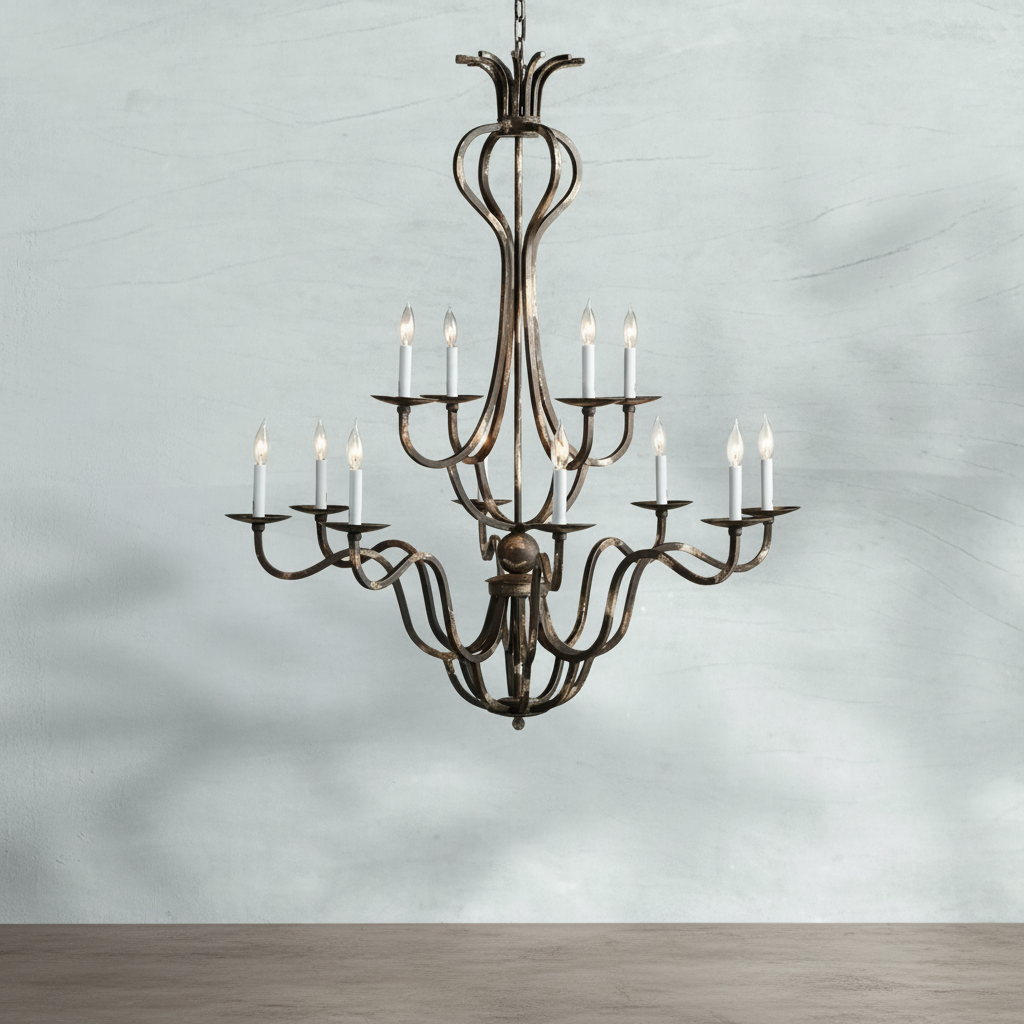 Luster Gaze Regal Grandeur 12-Light Chandelier - Background Shot