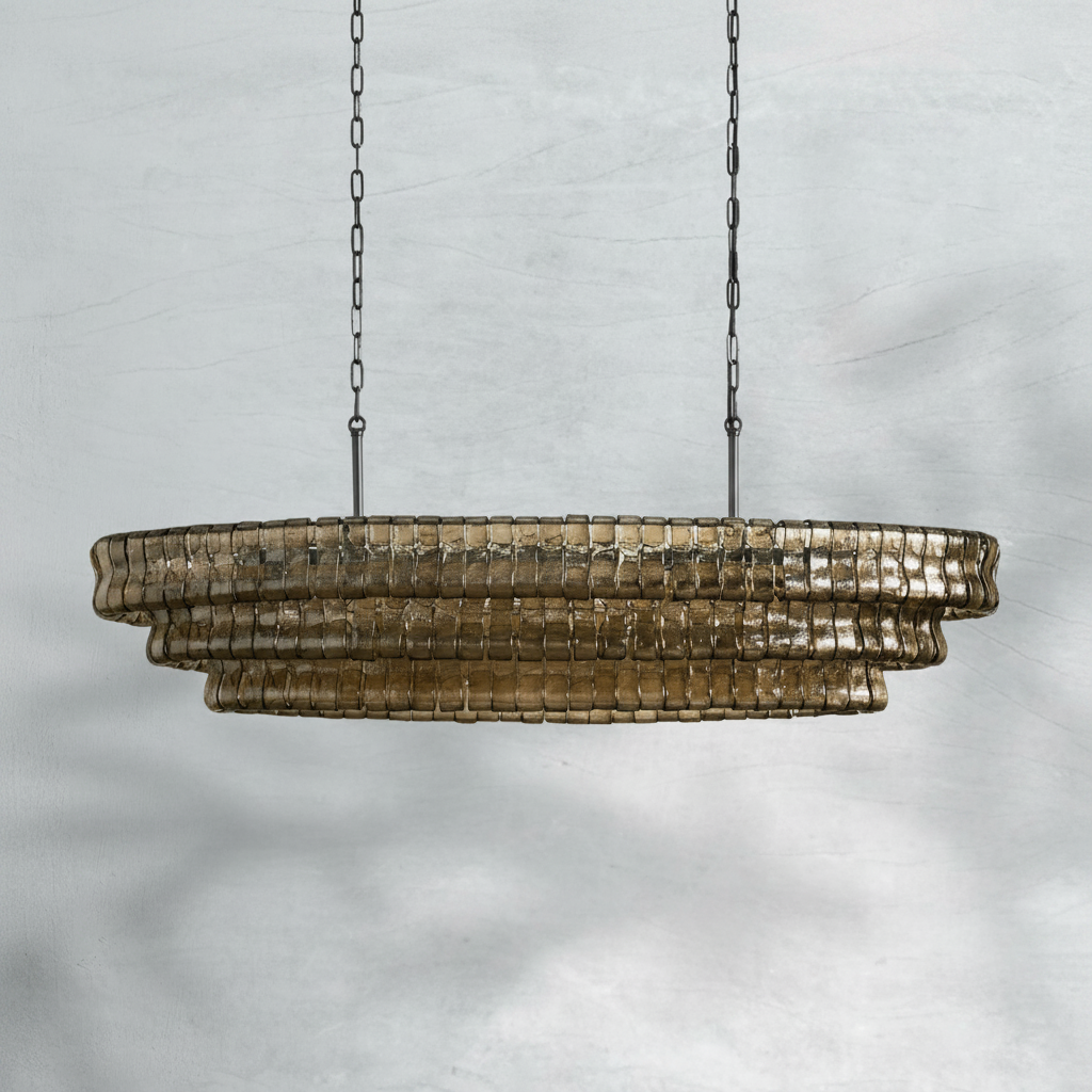 Luster Gaze Veridian Oval Grand Chandelier - Background Shot