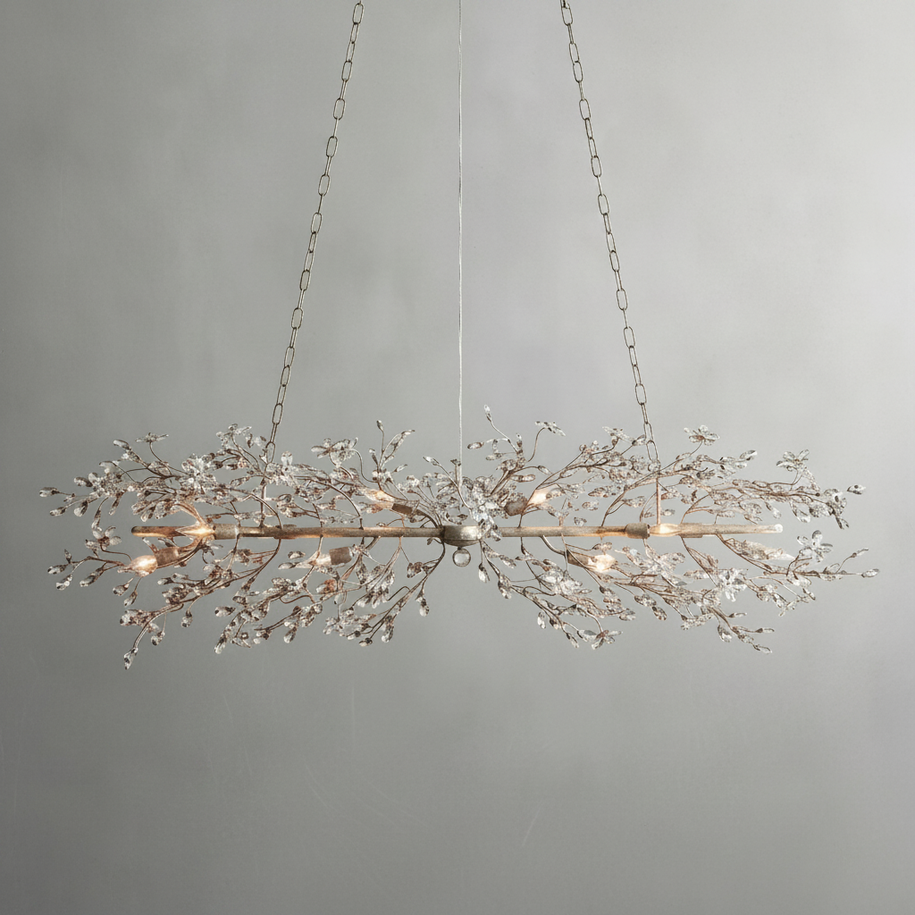 Luster Gaze Veridian Bloom Linear Chandelier - Background Shot