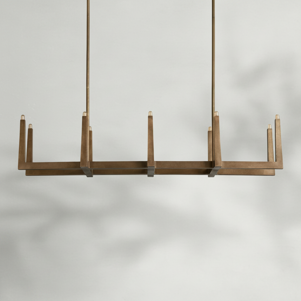 Luster Gaze Geometric Horizon Linear Chandelier - Background Shot