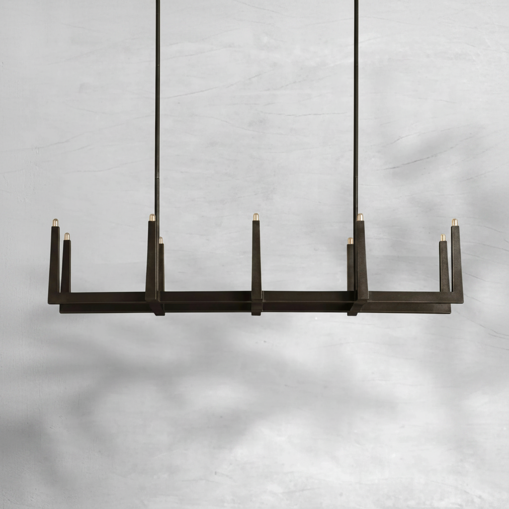 Luster Gaze Geometric Horizon Linear Chandelier - Background Shot