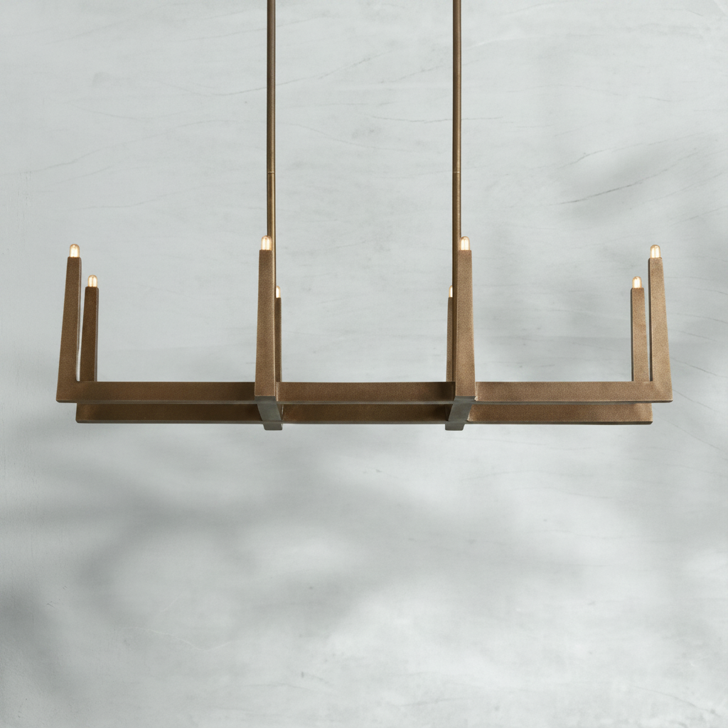 Luster Gaze Geometric Horizon Linear Chandelier - Background Shot
