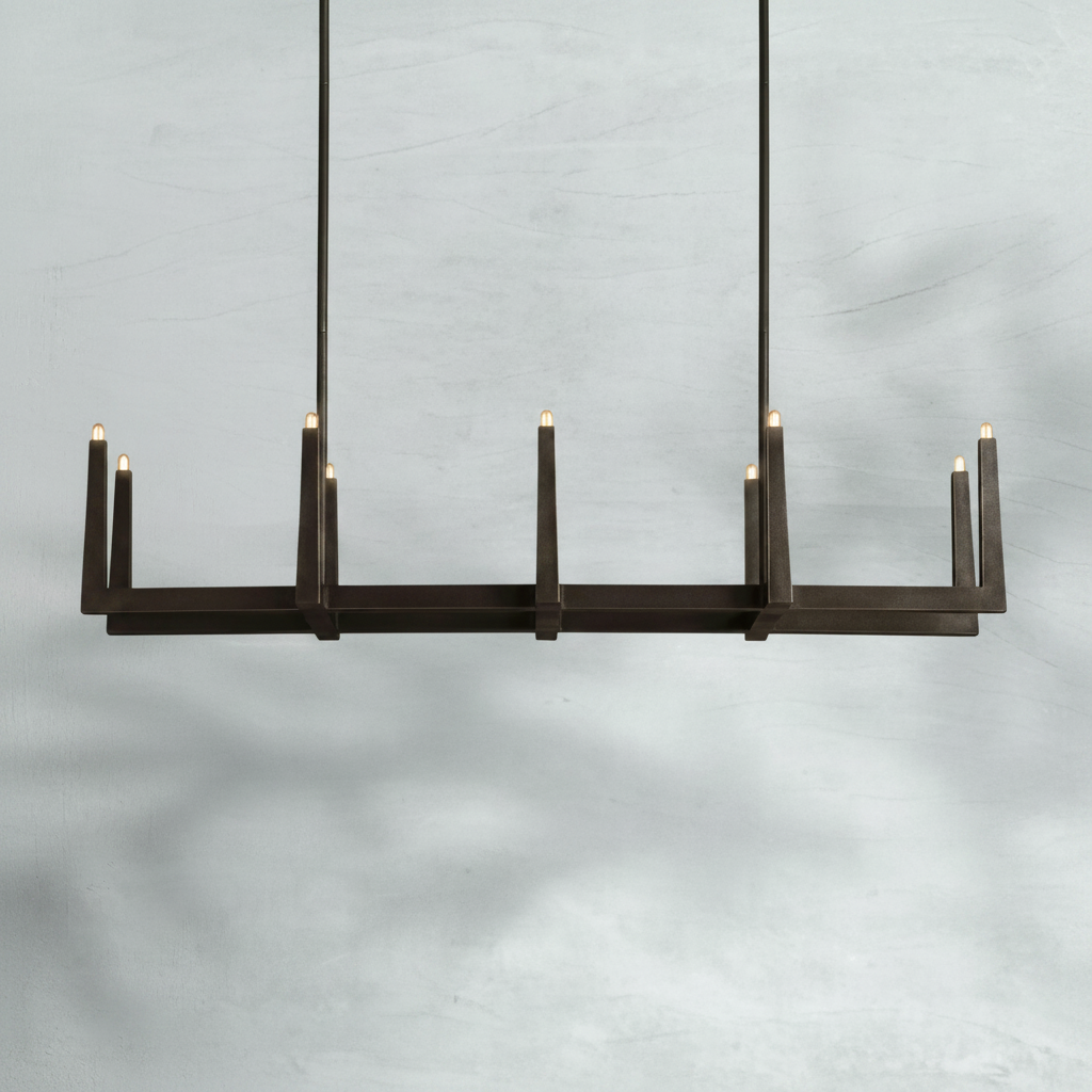 Luster Gaze Geometric Horizon Linear Chandelier - Background Shot