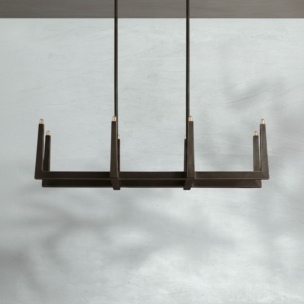 Luster Gaze Geometric Horizon Linear Chandelier - Background Shot