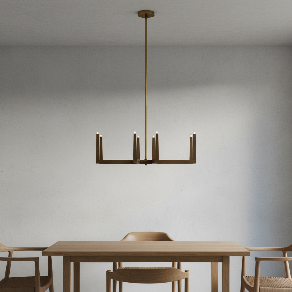 Luster Gaze Geometric Horizon Linear Chandelier - Background Shot