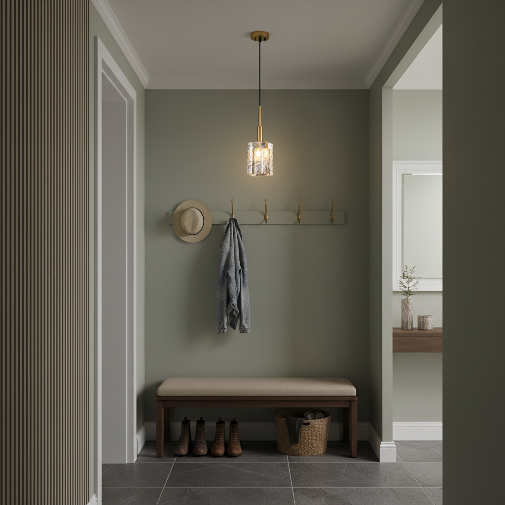 Luster Gaze Aqueous Radiance Crystal Pendant - small American hallway or mudroom entry