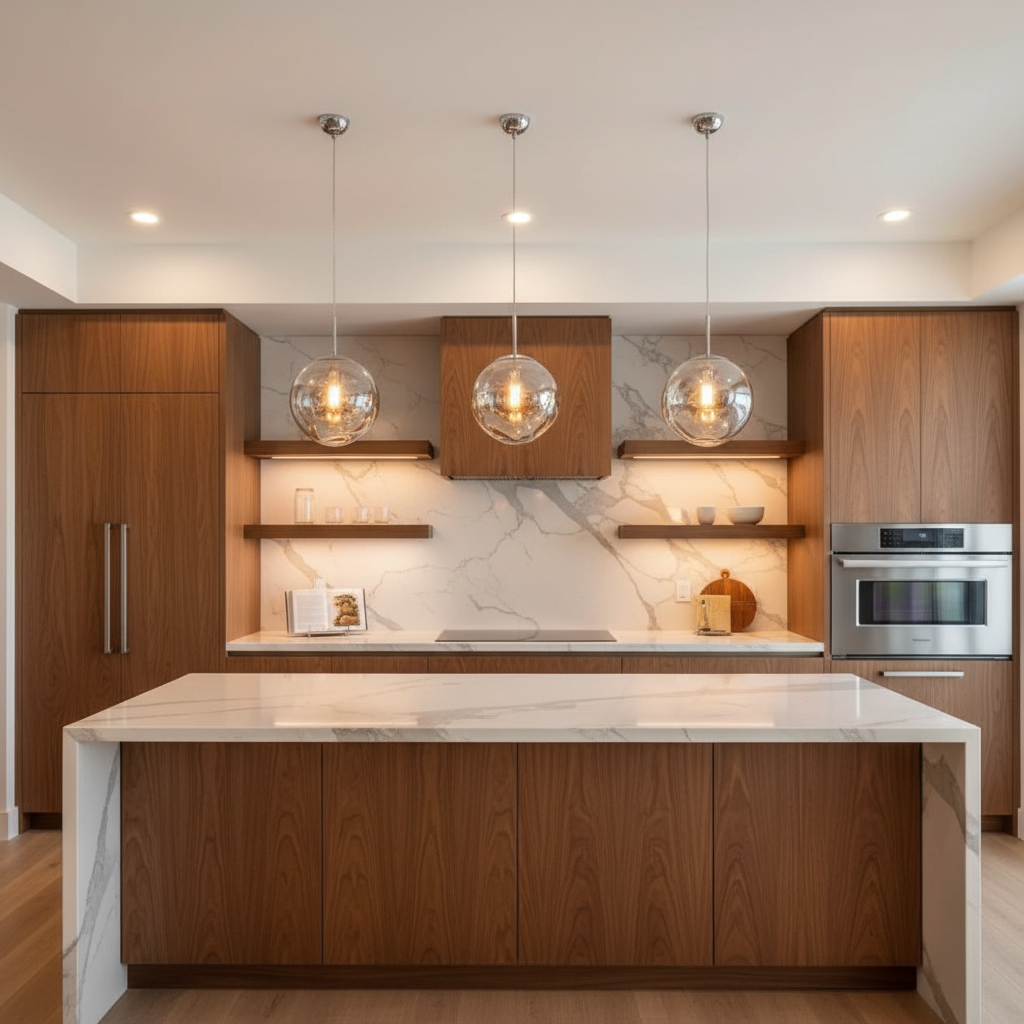 Luster Gaze Sculpted Rock Glass Pendant Chandelier - modern American kitchen