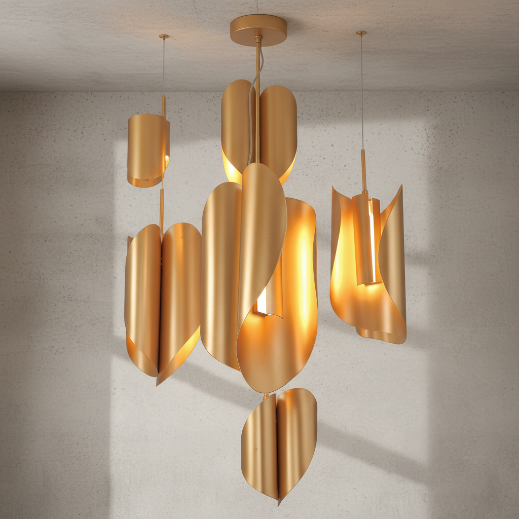 Luster Gaze Aura Petal 1-Light LED Pendant - Background Shot