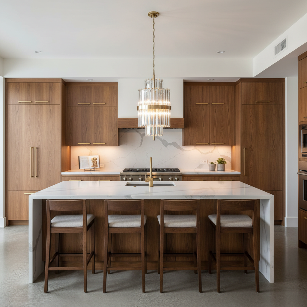 Luster Gaze Radiant Crystal Bar Pendant Light - upscale American kitchen